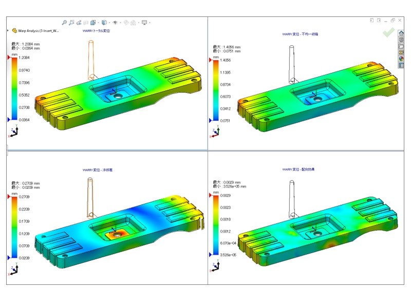 SOLIDWORKS Plastics 2025 そりの原因の特定